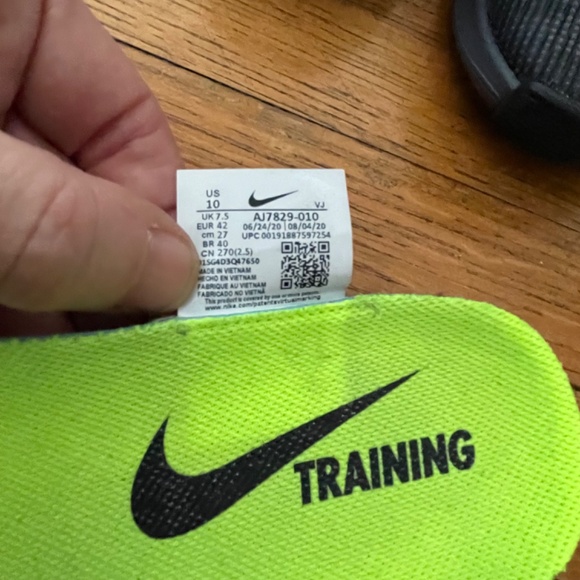 EUC - Nike Free TR 8 Flock Black Thunder Grey Workout Shoe Women's Size 10 - Picture 9 of 10